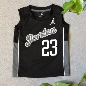 Jordan Jersey. Size 2T. Black, grey, and white.